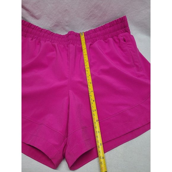 Peloton Woman's Athletic Run Tulip Shorts Fuchsia Lined Pull-on 4"in Medium - Picture 5 of 9